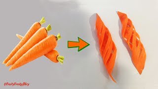 From Carrot To Beautiful Garnish – DIY of Carrot Rose Flower & Leaves Carving & Designs