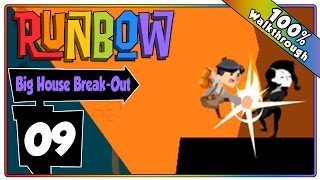 Runbow WiiU - Part 9 | Adventure Mode | Big House Break-Out 100% Walkthrough!