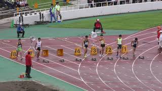 3年男子100m B決勝　千葉県中学通信陸上　R01