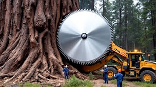 Fastest Biggest Firewood Processing Machine | Dangerous Big Chainsaw Cutting Tree machines #3