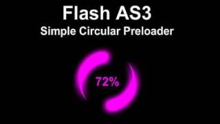 Simple Circular Flash Preloader Animation Tutorial for ActionScript 3.0 CS4 CS5.5 Website
