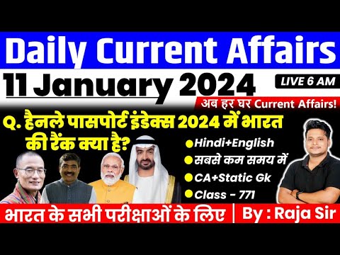 11 January 2024 | Current Affairs Today 762 | Daily Current Affairs In ...