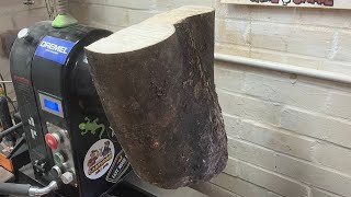 Crafting a Majestic Winged Crotch Bowl: Woodturning Sycamore on the Lathe