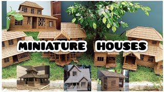 MINIATURE HOUSES/ ഈർക്കിളി കൊണ്ട് തീർത്ത വീടുകൾ/handmade /#🏡🏘️