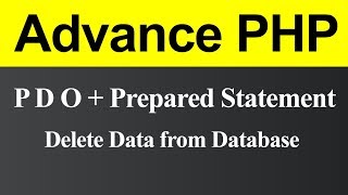 Delete Data from Database in PDO with Prepared Statement PHP (Hindi)
