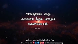 அமைதியாக இரு.உன் கலங்கிய மனம் தெளிவடையும்| Best motivational tamil video | sirpigal motivation