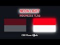 Neon Light Indonesia Flag on Hover Effects | CSS Tutorials @codehal