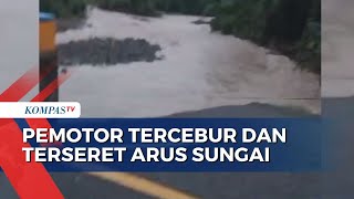 Jembatan Trans Sulawesi di Bone Bolango Roboh, Pemotor Tercebur dan Terseret Arus Sungai