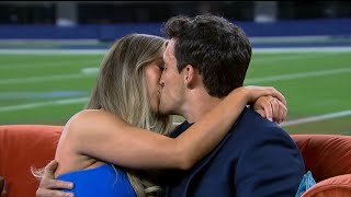 Rachel & Tino Kiss at SoFi Stadium on The Bachelorette 19x03 (July 25, 2022)