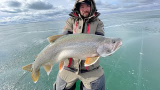 Ice Fishing A Giant Reservoir For Lake Trout (FORT PECK, MONTANA)