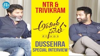 Jr NTR & Trivikram Dussehra Special Interview About Aravinda Sametha || iDream Filmnagar