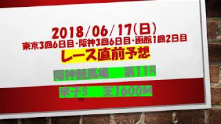 2018 06 17日  中央競馬 『直前競馬予想』 阪神11Ｒ 米子S