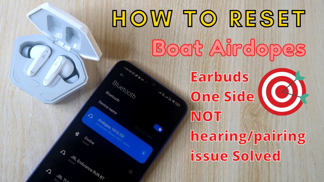 How To Reset Boat Airdopes 191g | Bluetooth Earbuds One Side Not ...