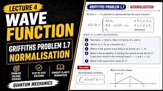 Lecture 4 | Normalization of Piecewise Wave Function | Griffiths 1.7 | csir net | gate | Jam | jest