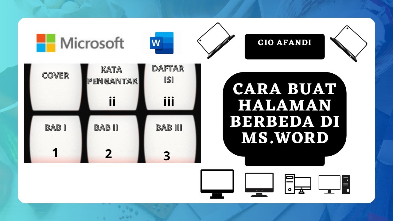 Cara Membuat Nomor Halaman Berbeda Di Microsoft Word - YouTube