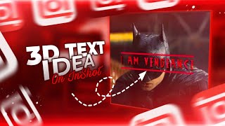 3D Text On InShot Tutorial! ✨🔥 #inshot #inshottutorial