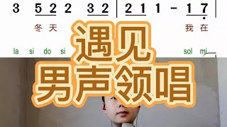 五、遇见-男声教唱简谱, \