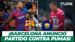 🚨 OFICIAL 🚨 Barcelona disputará partido ante Pumas UNAM | TUDN