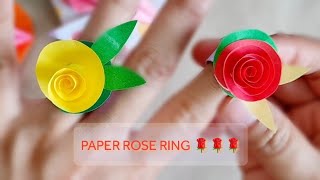 ROSE RING MAKING IDEA WITH PAPER | VALENTINES DAY CRAFTS | EASY CRAFTS