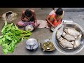 How santali tribe couple cooking & eating Fish recipes in village style | rural life India