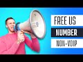 How to get non-voip number for us verification for free