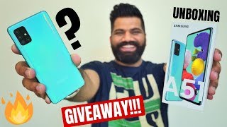 Samsung Galaxy A51 Unboxing \u0026 First Look - New Launch #AwesomeIsForEveryone GIVEAWAY🔥🔥🔥