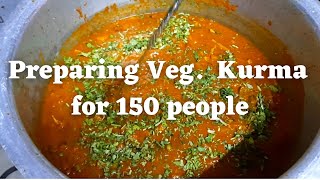 How to Make Vegetable Kurma for 150 People  | Foodie Amit Suresh Samant