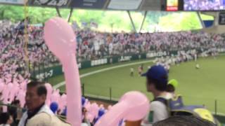 2015.5.6(水)ライオンズ ラッキー7 母の日イベント ピンクのジェット風船にそまる！