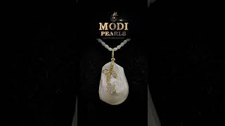 Shapeless Baroque Pearl Made In Real Gold Pendant | Beautiful Hyderabadi Jewellery Design