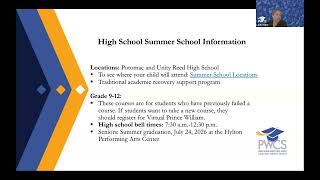 PWCS Family Engagement Series - PWCS Summer 2026: Summer School and District Enrichment