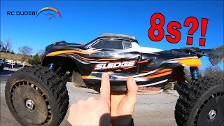 TRAXXAS SLEDGE on 8s!😱OVERPOWERED Maniac!🚀🚀