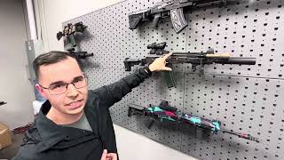 Rifle Dynamics Open House - Employee Builds and Prototype Wall.