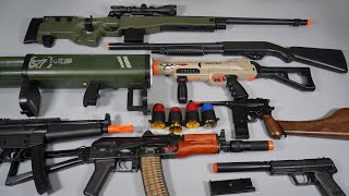 Nerf Gun Rocket Launcher Toy Gun - AKs74u Airsoft MP5 C96 AWP - Realistic Toy Guns Collection