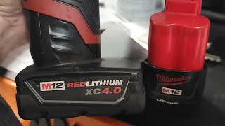 Milwaukee M12 1/2 Inch Stubby Impact 2.0 AH Battery Vs 4.0 AH Battery - Test