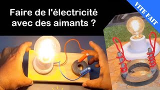 🧲 Faire de l'électricité avec des aimants ? VITE FAIT