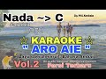 Lagu karaoke Aro Aie.  Cipt Pastor. I . Karubaba. Bahasa Ambai . Vol ke - 2.  Nada standar C.