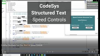 CodeSys Structured Text One Shot For Speed Controls 2021 | F_Trig Instruction