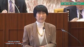 平成30年12月第5回坂井市議会定例会　12月11日一般質問12　畑野麻美子議員