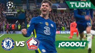 ¡Capitán América! Pulisic ANOTA | Chelsea 2-0 Lille | UEFA Champions League 2022 - Octavos | TUDN