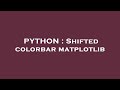 PYTHON : Shifted colorbar matplotlib