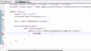 Part 69: Java Programming Tutorial - Drop Down List Program .