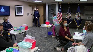 Biden visits VA center to see vaccination effort