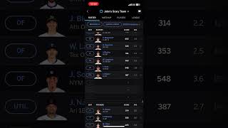 My second baseball fantasy team