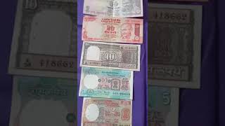 2 5  10 20 50 100 500 rupees Old notes and 10 20 50  100 200 500 New notes Indian currency