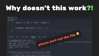 Why can’t i just use “import” in Node.js