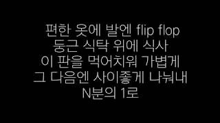 넉살, 한해, 라이노, 조우찬 - N분의 1 (Feat. 다이나믹듀오) lyrics