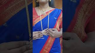 Attigai Rs.650 dollar chain 32 inches Rs.1550/- Bangle Rs.950/- Earing Rs.480/- Ring Rs.150/-