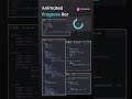 Animated Circular Progress Bar Using HTML, CSS & JS | #shorts