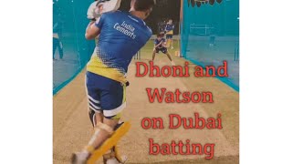 Dhoni and Watson on net practice in Dubai | CSK thala and wattu |  #csk #dhoni #watson #dubai #IPL