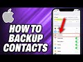 How To Backup Contacts On iPhone